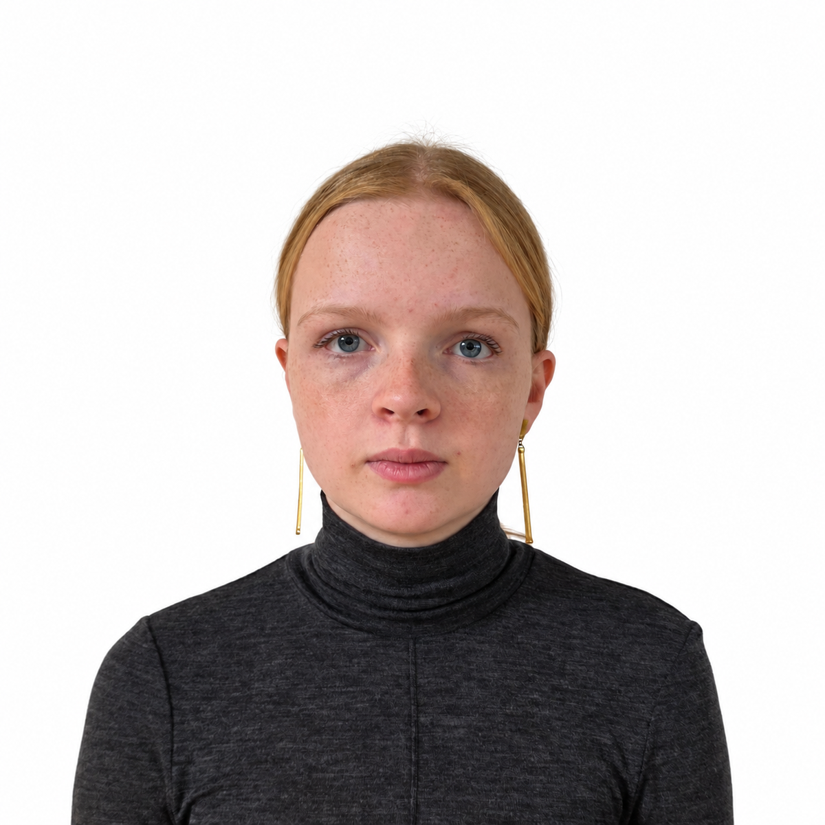Lange bamboe oorbel